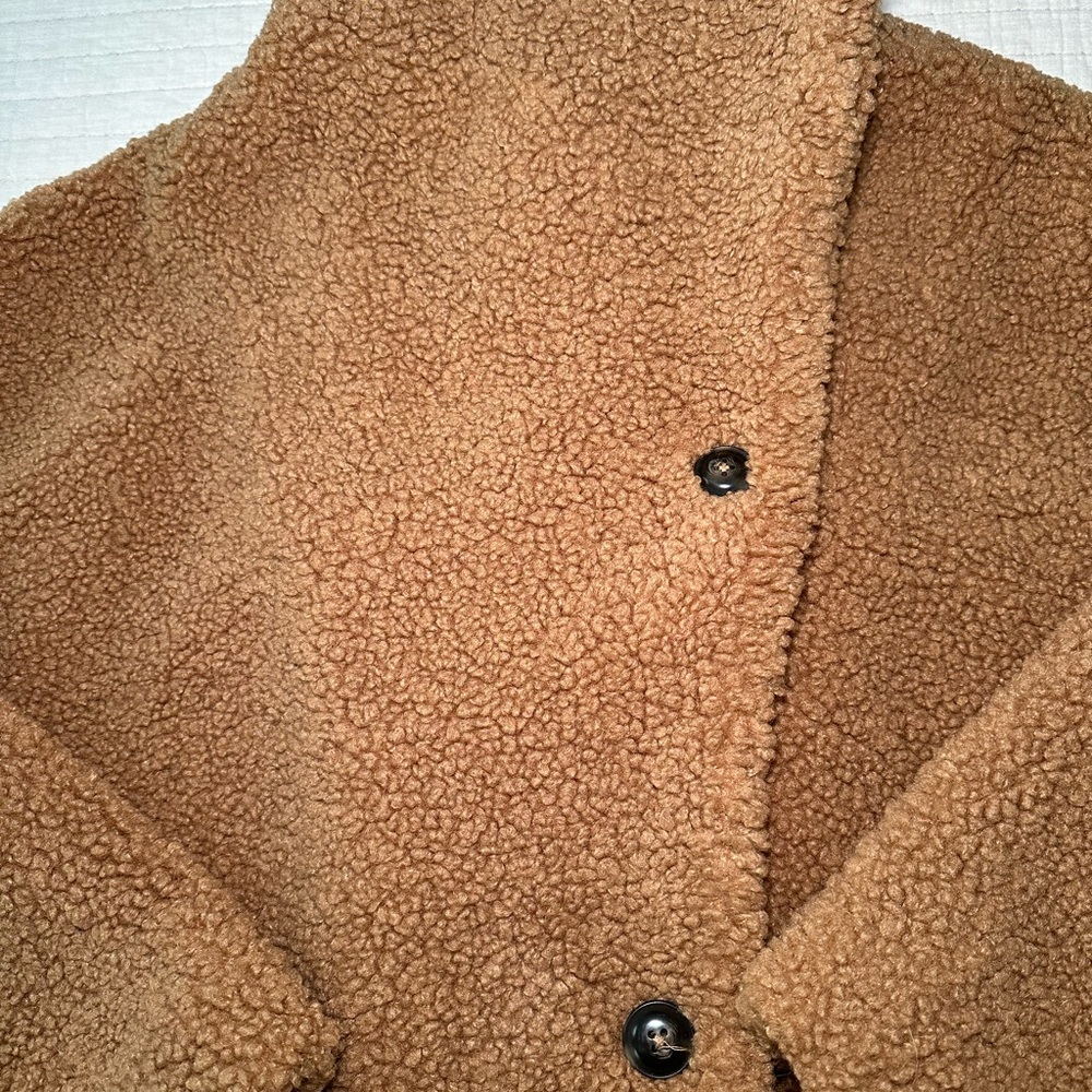Free People, We The Free, teddy coat, caramel color. Size S - Picture 5 of 6